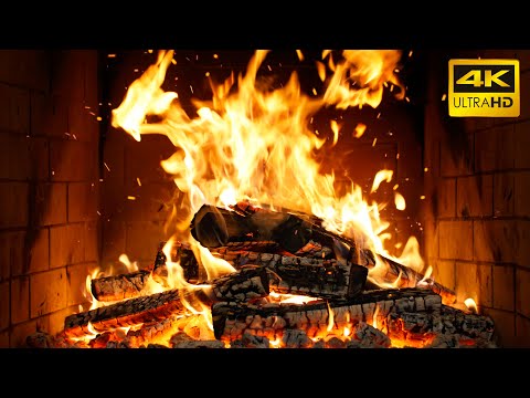 Cozy Fireplace Tranquility With Slow Burning Logs And Soft Wood Pops For Holiday Serenity Routine 