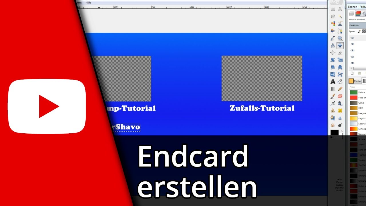 Youtube Endcard erstellen (mit Gimp) ✅ Tutorial