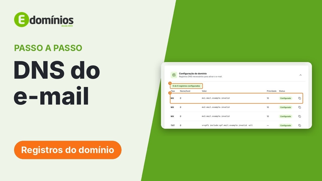 Vídeo: Configurar o domínio para o e-mail funcionar