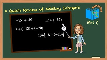 A Quick Review of Adding Integers|Positive and Negative Numbers|Math Defined with Mrs  C