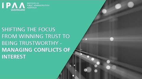 Managing Conflicts of Interest