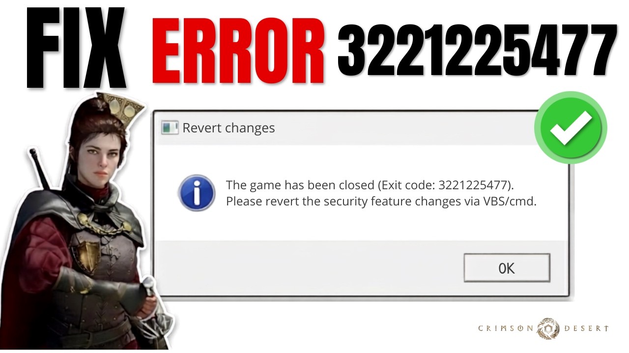 How to solve Revert changes (Exit code: 3221225477) Crimson Desert