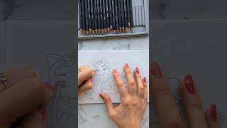 The process of recreating my artwork ready for colour.. ✏️✨ #sketching #illustration #artists #draw