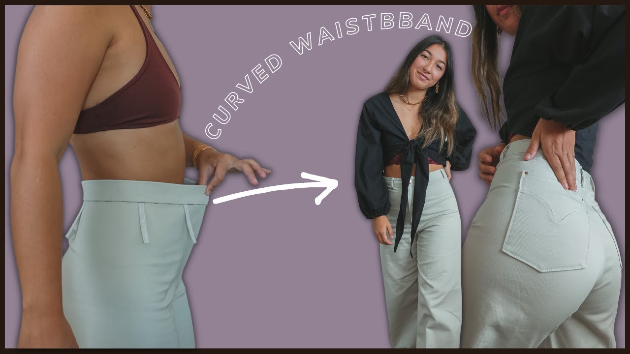 How To Sew a Curved Waistband To FIX WAIST GAP 