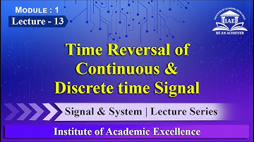 Time Reversal of continuous & Discrete time signal | Signal & System