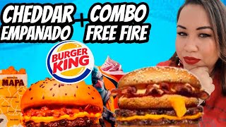 Novo Combo Free Fire e Mega Stacker Cheddar Empanado do Burger King - Vale a Pena