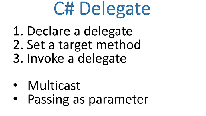 C# Delegate - how to declare, assign, invoke,