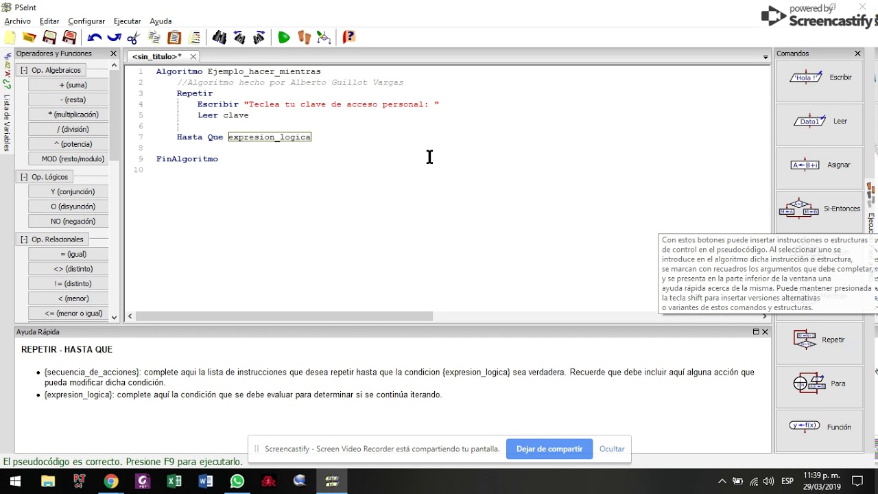 Ejemplo función hacer mientras do while - YouTube