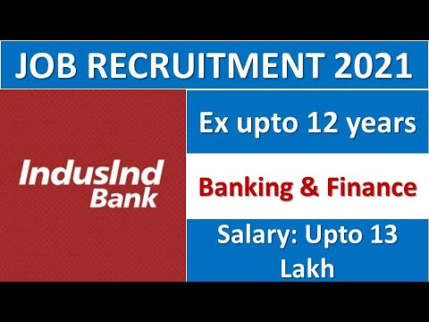 Indusind Bank Job Recruitment 2021 | Experience up to 12 years #EmploymentGuruji #Job_Dekho