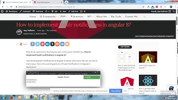 Implement toastr notifications in angular