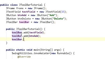 Java swing GUI tutorial #27: JToolBar