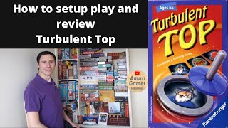 Spin & Win / Turbulent Top Super Kreisel how to setup play and review dexterity matching board game