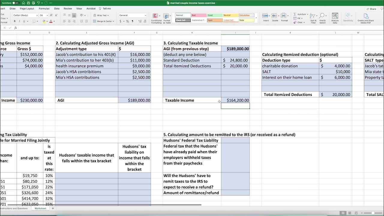 Married couple Tax Exercise YouTube
