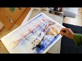 Danube bridge watercolor painting demo artist sipos lorand