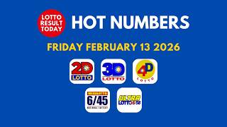 Hot Lotto Numbers February 13 2026