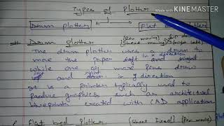 Types of plotter and its working ,drum plotter and flat bed plotter in hindi