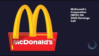McDonald's Corporation $MCD Q4 2022 Earnings Call
