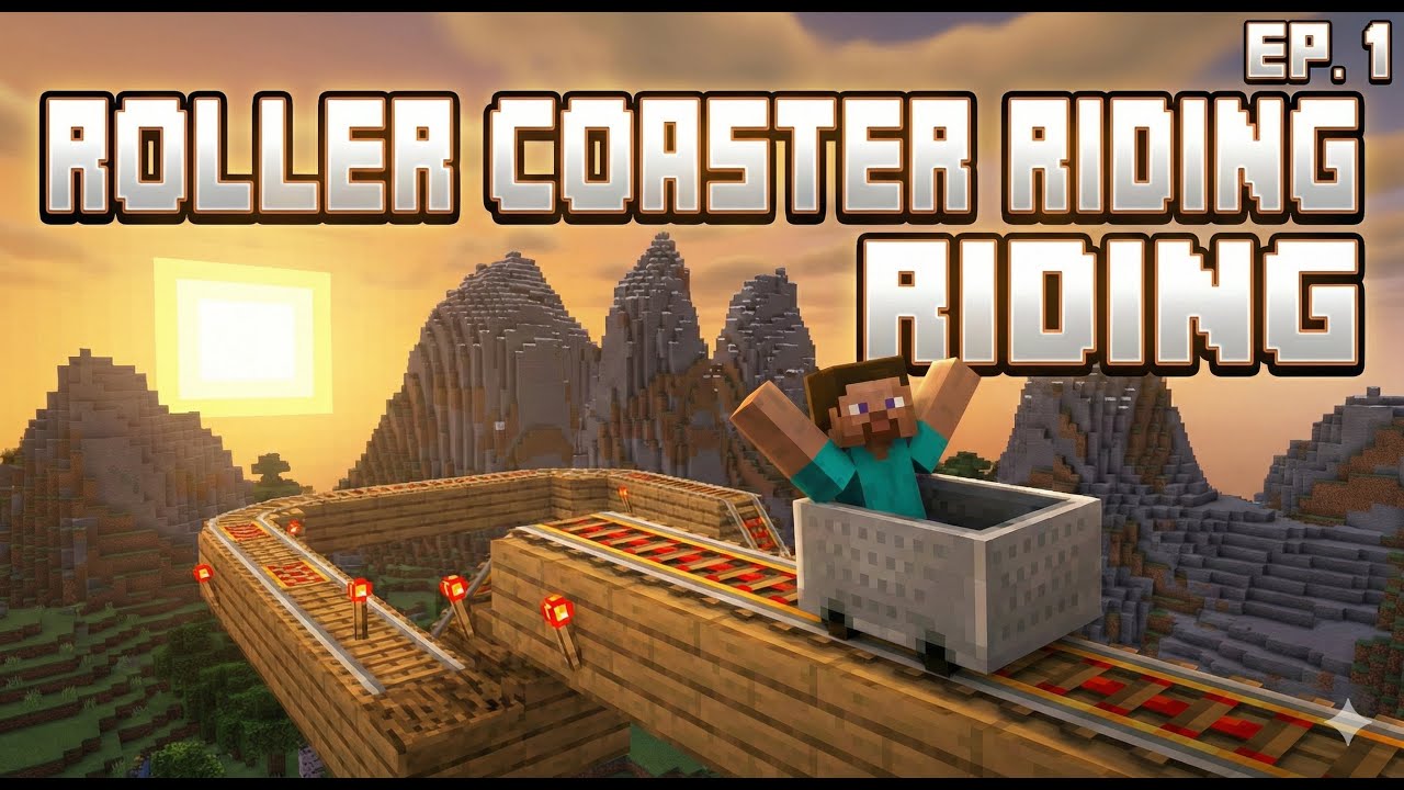 Minecraft Roller Coster Riding  Live Stream Ep1