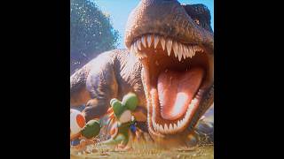 Mario Escapes From The Dinosaur | Edit #shorts #sad