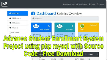 Advance Student Enrollment System Project using php mysql with Source Code | Free Download