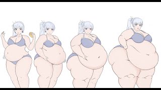 Anime Girl Weight Gain | Аниме девушка набирает вес