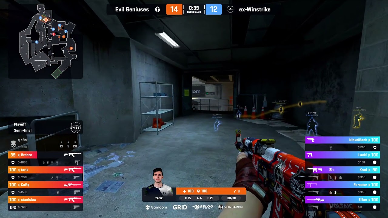 tarik amazing trigger discipline vs. ex-Winstrike  @overpass | SNOW SWEET SNOW 3