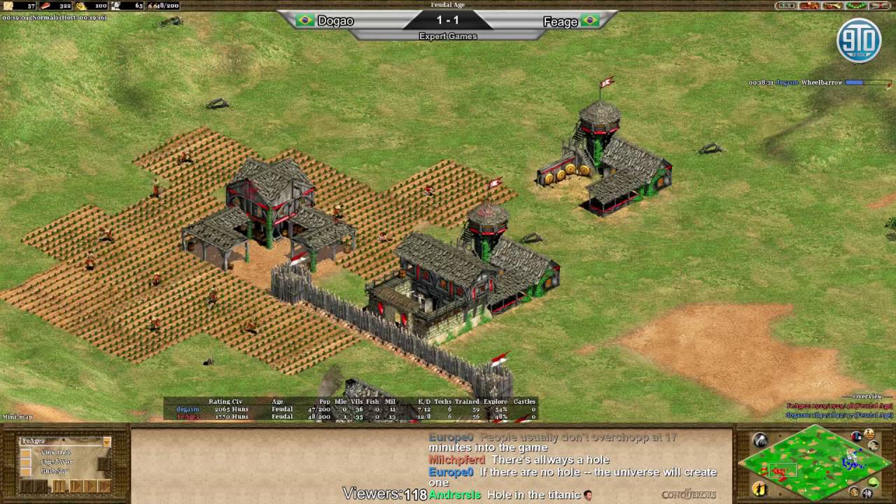 AoE2 - Dogao vs Feage - 2k+ Arabia w/ BBQTurkman