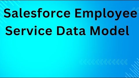 Salesforce Employee Service Data Model