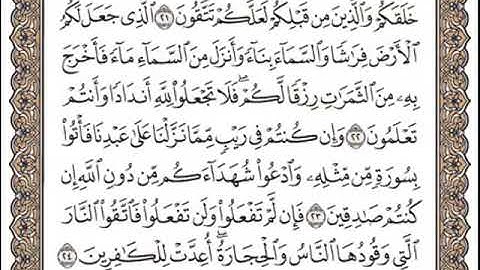سورة البقرة الصفحة رقم 4 من مصحف المدينة المنورة بصوت فضيلة الشيخ محمود خليل الحصري (القرآن مكتوبا)