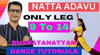Natta Adavu 9 To 14 Only Leg | Bharatanatyam By SKK Dance Tutorial | Bharatanatya Dance Tutorial