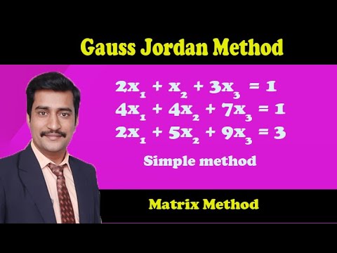 Gauss Jordan method means matrix reduce to diagonal matrix in Hindi ...