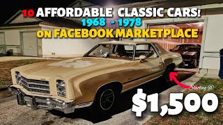 10 Classic Cars For Sale From 1951   1969 on Facebook Marketplace!