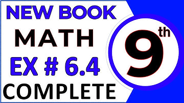 Class 9th Math New Book Exercise 6.4 Complete - Chapter 6 Class 9 Maths - Trigonometry