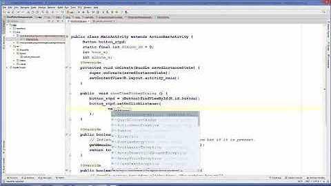 27 Android Tutorial for Beginners 26 #  Android TimePicker Dialog  TimePickerDialog