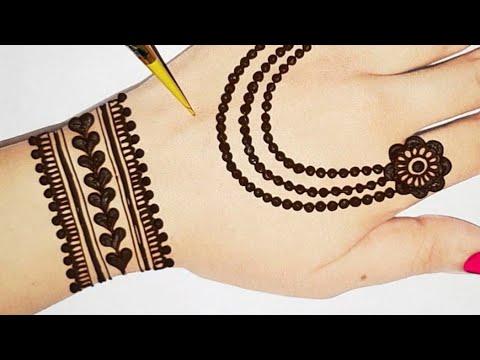 Beautiful Back Hand Jewellery Mehndi Designs- Easy and Simple Mehndi ...