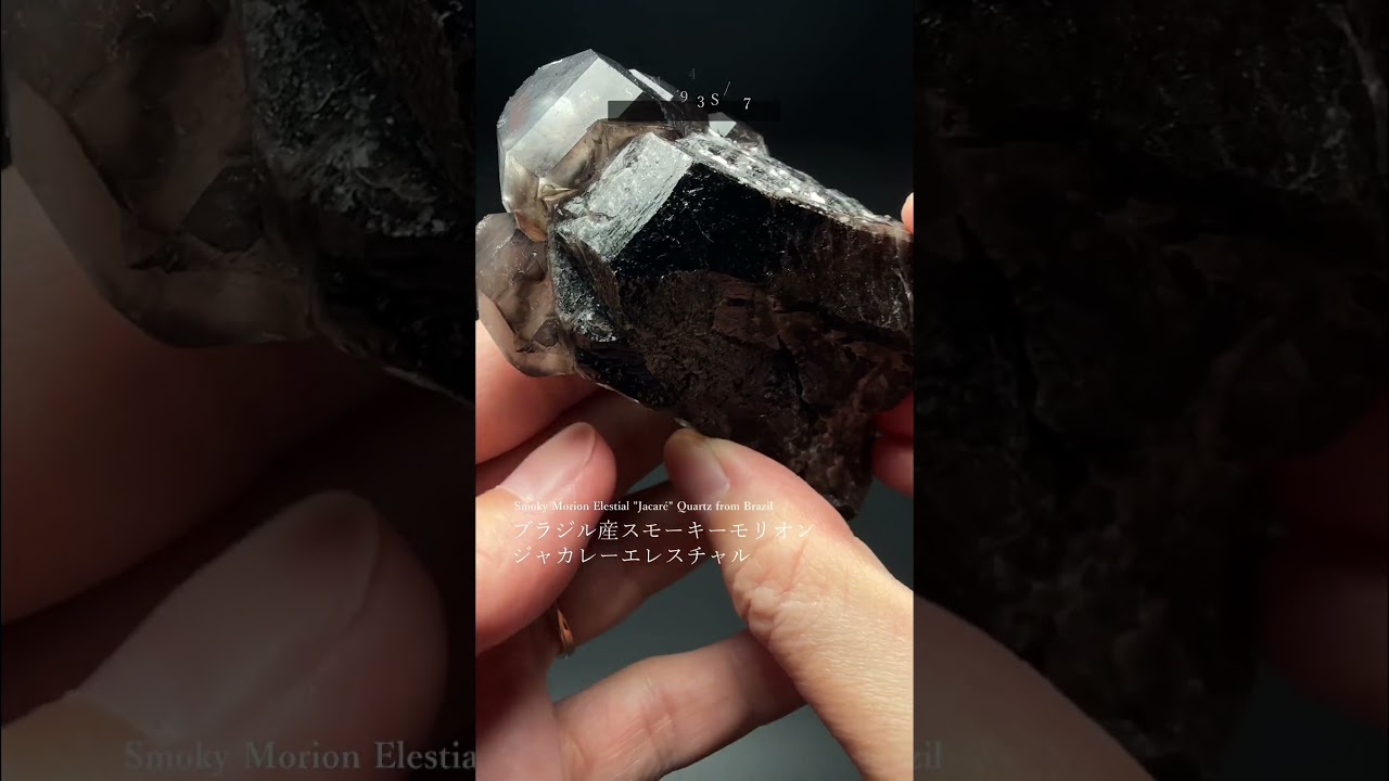レア！高品質]ブラジル産ジャカレースモーキーモリオン原石／天然