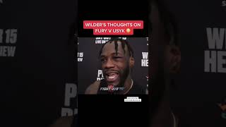 DEONTAY WILDER SAYS PREDICTS HOW TYSON FURY WILL BEAT OLEKSANDR USYK WHEN THEY FIGHT!
