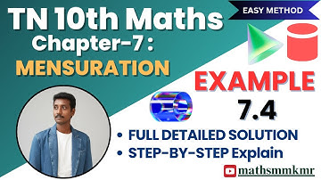 10th Maths Chapter-7 Example-7.4 Mensuration| Easy solution& Detailed Explanation"