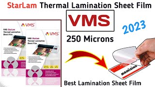 Best Lamination Sheet Film For Aadhar Lamination As PVC Card | VMS Lamination/Mr. Creative Devang