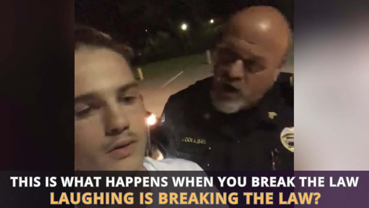 A Simple Laugh Shattered This Cops Fragile Ego And He Melted Down - YouTube