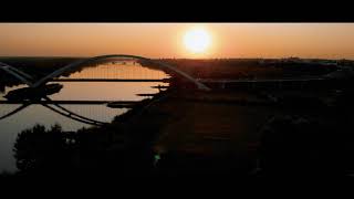 Gen. Elżbieta Zawacka road bridge Sunset Cinematic DJI Mavic