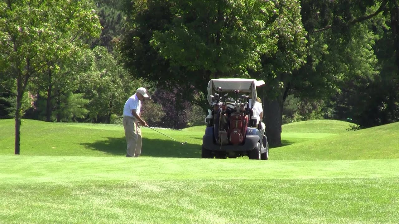 Golf Course Country Club Stock Footage on a Sunny Day  Free for Commercial Use