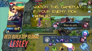 Lesley Gameplay Best Build Pro Player vs Nata | Mobile Legends Bang Bang