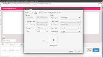Remove URL from header when printing eform