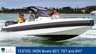 IRON Boats 827, 707 & 647 Boat Tests | Club Marine TV