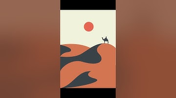 Flat Illustration Desert in Inkscape