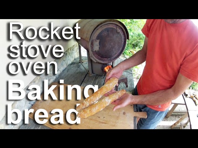 Rocket stove oven cooking - Baking bread - YouTube