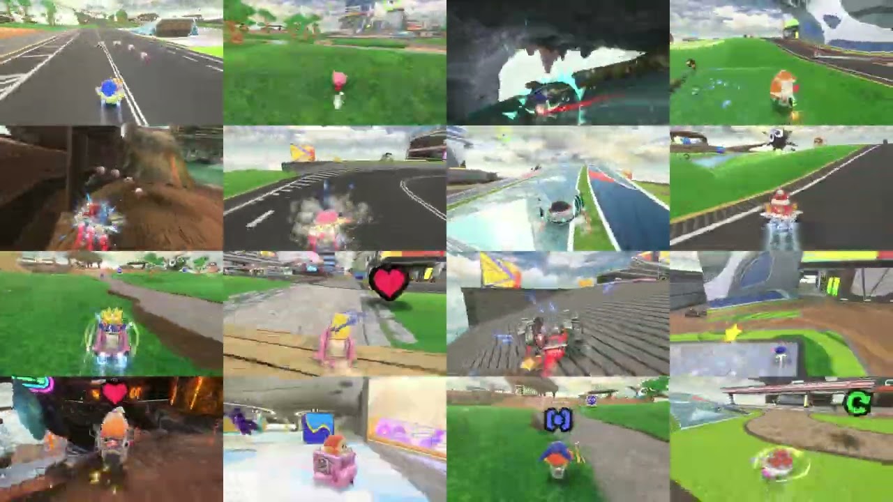 Kirby Air Riders 16-Player SPLITSCREEN in City Trial