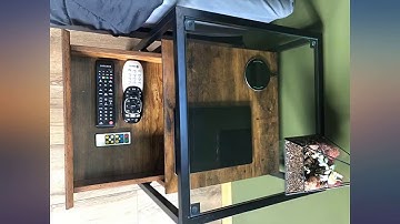 VASAGLE Side Table, Nightstand, Tempered Glass End Table, with Drawer and Shelf, review