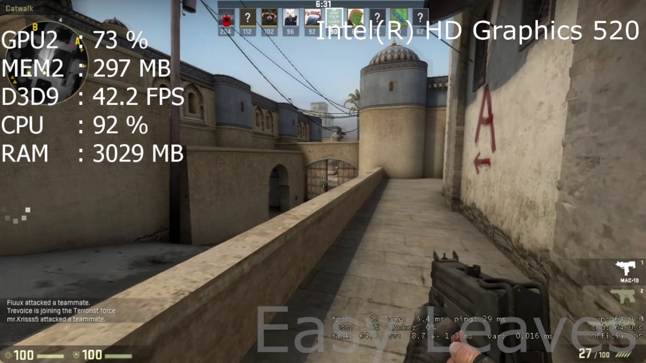 CS:GO INTEL HD 520/i7-6500U